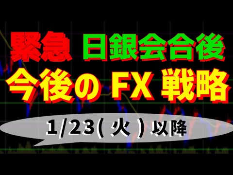 【緊急動画】日銀会合後のFXトレード戦略 1/23(火)