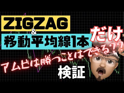 【FX手法検証】ZIGZAGと移動平均線1本だけで勝てるか！？ | FX,手法,外為,トレード
